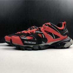 Balenciaga Track Red Black Gray Sneaker replica sneakers featuring a bold color palette and modern design, perfect for sneaker enthusiasts seeking high-quality replicas.