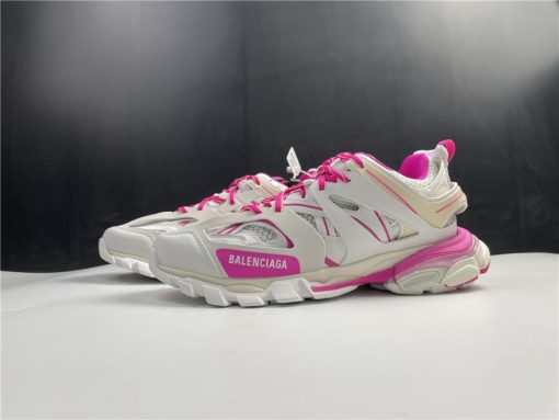 Balenciaga Track White Rose Red Sneaker, high-quality replica sneakers showcasing a modern and stylish design, perfect for fashion enthusiasts.