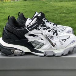 Balenciaga Track 2 Black White Sneaker - high-quality replica sneakers showcasing a stylish design with contrasting colors and modern aesthetics for fashion enthusiasts.