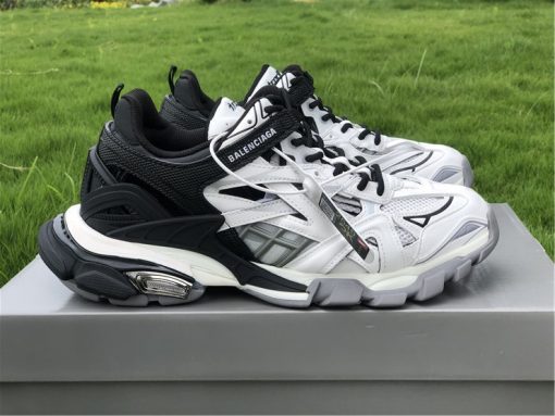 Balenciaga Track 2 Black White Sneaker high-quality replica sneakers showcasing a stylish design with contrasting colors and intricate detailing, perfect for fashion enthusiasts.