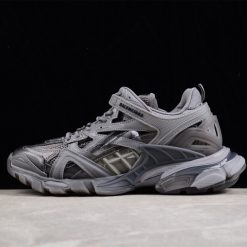 Balenciaga Track 2 Grey Sneaker high-quality replica sneakers showcasing a stylish design with a mix of textures and colors, perfect for fashion enthusiasts looking for a trendy streetwear look.