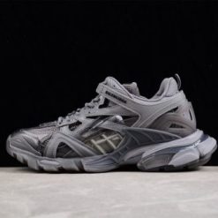 Balenciaga Track 2 Grey Sneaker high-quality replica sneakers featuring a stylish design, breathable mesh upper, and striking color combination perfect for fashion enthusiasts.