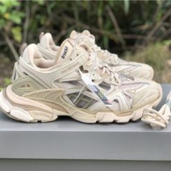 Wholesale Luxury Balenciaga Track 2 Rose Gold Sneaker showcasing a high-quality design, perfect for sneaker enthusiasts seeking stylish replica sneakers.