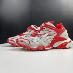 Balenciaga Track 2 White Bright Red Sneaker replica sneakers featuring a stylish design with a mix of bright red and white colors, perfect for sneaker enthusiasts looking for high-quality replicas.