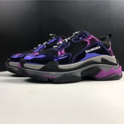 Balenciaga Triple S Bright Purplish Red replica sneakers featuring a stylish design with vibrant hues and premium materials for a high-quality look and feel.
