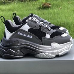 Balenciaga Triple S Gradient Grey Sneaker displayed as a high-quality replica shoe, featuring a stylish gradient grey design, chunky silhouette, and signature branding details, perfect for sneaker enthusiasts looking for premium replica sneakers.