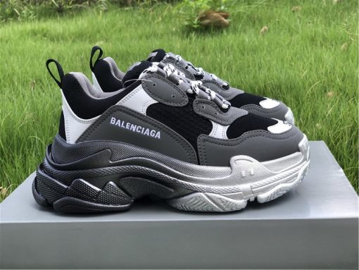 Balenciaga Triple S Gradient Grey Sneaker displayed as a high-quality replica shoe, featuring a stylish gradient grey design, chunky silhouette, and signature branding details, perfect for sneaker enthusiasts looking for premium replica sneakers.