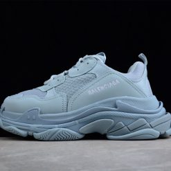 Balenciaga Triple S Light Blue Sneaker - a stylish and trendy high-quality replica sneaker featuring a vibrant light blue colorway, chunky silhouette, and premium materials, perfect for enhancing your shoe collection.
