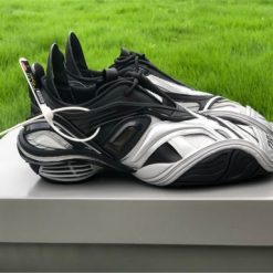 Balenciaga Tyrex Black Grey Sneaker - High-quality replica sneakers featuring a sleek black and grey design, showcasing a modern silhouette with bold detailing, perfect for fashion-forward individuals looking for stylish shoes.