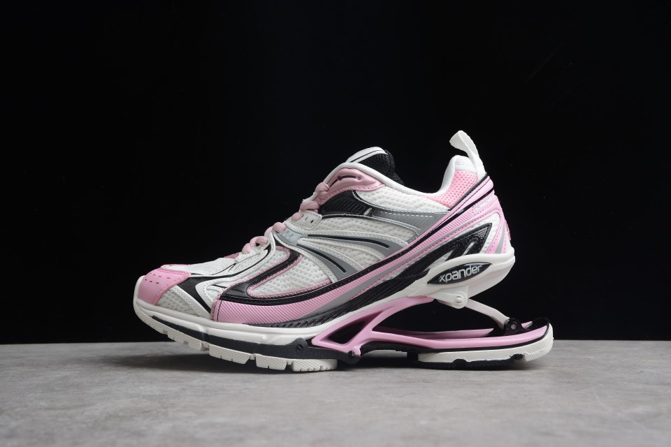 Balenciaga X Pander Pink Silver Sneaker - High-quality replica sneakers featuring a vibrant pink design with silver accents, designed for style and comfort, perfect for sneaker enthusiasts.