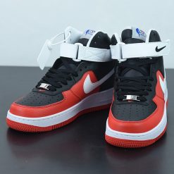NBA x Nike Air Force 1 High 75th Anniversary Chile Red replica sneakers featuring a vibrant red upper, classic Air Force 1 silhouette, and detailed stitching, perfect for sneaker enthusiasts and collectors.