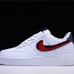 Nike Air Force 1 07 LV8 Chenille Swoosh replica sneakers featuring a stylish chenille Swoosh design, perfect for sneaker enthusiasts seeking high-quality alternatives.