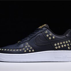 Nike Air Force 1 Low 07 XX Star Studded Black replica sneakers showcasing a stylish black upper adorned with star studded details, perfect for sneaker enthusiasts seeking high-quality replicas.