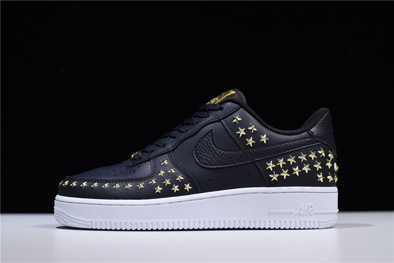 Nike Air Force 1 Low 07 XX Star Studded Black replica sneakers showcasing a stylish black upper adorned with star studded details, perfect for sneaker enthusiasts seeking high-quality replicas.