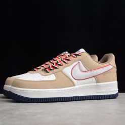 Nike Air Force 1 Low Athletic Club Sail DQ5079 111 replica sneakers showcasing a stylish design with a clean white upper, detailing in beige, and classic Nike branding, perfect for sneaker enthusiasts looking for high-quality replicas.
