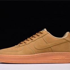 Nike Air Force 1 Low Flax replica sneakers showcasing a premium suede upper in a rich flax colorway, featuring the iconic silhouette and detailing typical of high-quality replicas, perfect for sneaker enthusiasts seeking style and comfort.