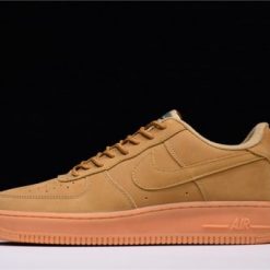 Nike Air Force 1 Low Flax replica sneakers featuring a stylish flax-colored upper, classic silhouette, and durable rubber sole, perfect for casual wear and sneaker enthusiasts.