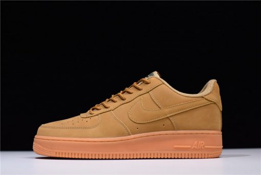 Nike Air Force 1 Low Flax replica sneakers featuring a stylish flax-colored upper, classic silhouette, and durable rubber sole, perfect for casual wear and sneaker enthusiasts.