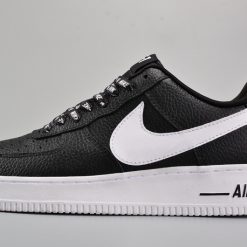 Nike Air Force 1 Low NBA Black White replica sneakers featuring a sleek black and white design, perfect for basketball enthusiasts and sneaker collectors.