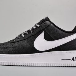 Nike Air Force 1 Low NBA Black White replica sneakers featuring a sleek black and white design, perfect for fashion-forward sneaker enthusiasts seeking high-quality alternatives.
