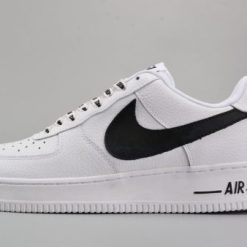 Nike Air Force 1 Low NBA White Black replica sneakers, showcasing a sleek design with a white leather upper and contrasting black accents, perfect for sneaker enthusiasts looking for high-quality alternatives.