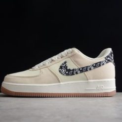 Nike Air Force 1 Low Paisley Swoosh replica sneakers featuring a stylish paisley-patterned Swoosh on a classic silhouette, perfect for sneaker enthusiasts seeking high-quality replicas.