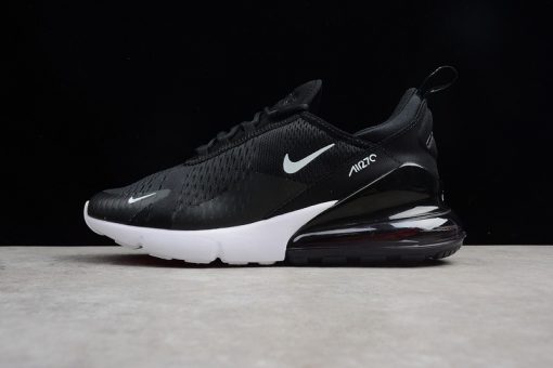 Nike Air Max 270 Black White high-quality replica sneakers showcasing a stylish design with a breathable mesh upper and cushioned sole, perfect for comfortable everyday wear.