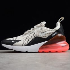 Nike Air Max 270 Light Bone Hot Punch replica sneakers featuring a stylish design with a light bone upper and vibrant hot punch accents, perfect for sneaker enthusiasts seeking high-quality alternatives.