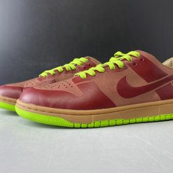 Nike Dunk Low 1 Piece Laser Varsity Red Chartreuse replica sneakers featuring a vibrant colorway, quality craftsmanship, and stylish design perfect for sneaker enthusiasts.