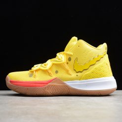 Nike Kyrie 5 x Spongebob Squarepants high-quality replica sneakers featuring a vibrant design inspired by the iconic cartoon character Spongebob, showcasing unique colors and playful elements for sneaker enthusiasts and collectors.