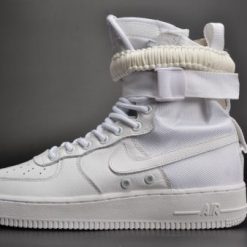 Nike SF Air Force 1 High White replica sneakers showcasing a sleek design with premium materials, featuring a high-top silhouette, white leather upper, and distinctive ankle strap for a stylish and contemporary look.