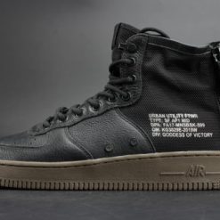Nike SF Air Force 1 Mid Hazel Black replica sneakers showcasing a stylish design with premium materials, perfect for sneaker enthusiasts looking for high-quality alternatives.