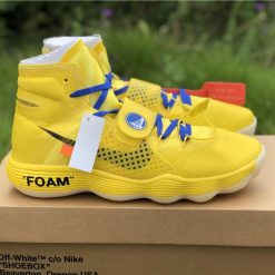 Nike X Off White Hyperdunk HD 2017 Yellow replica sneakers featuring a vibrant yellow colorway, unique design elements, and high-quality craftsmanship perfect for sneaker enthusiasts.