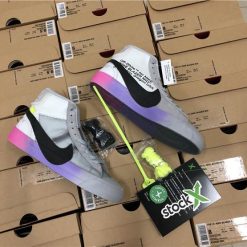 Off White X Nike Blazer Mid Serena Queen replica sneakers showcasing a stylish design with premium materials, featuring unique branding and colorway, perfect for sneaker enthusiasts and collectors.