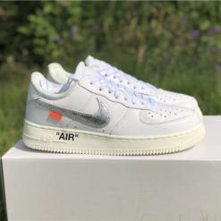 Off White x Nike Air Force 1 Low Complex Con replica sneakers showcasing a stylish design with unique branding and premium materials, ideal for sneaker enthusiasts seeking high-quality replicas.