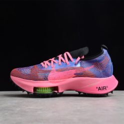 Off White x Nike Air Zoom Tempo Next Pink Glow CV0697 400 replica sneakers featuring a vibrant pink glow colorway, sleek design, and signature Off White detailing for a stylish and high-quality look.