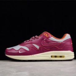 Patta x Nike Air Max 1 Night Maroon high-quality replica sneakers featuring a rich maroon upper, contrasting white midsole, and signature branding for a stylish and comfortable look.