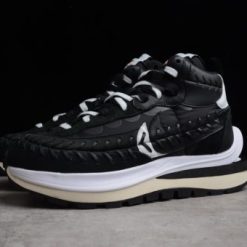 Sacai X Jean Paul Gaultier X Nike Vapor Waffle Black replica sneakers showcasing a unique design with layered textures and contrasting colorways.