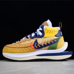 Sacai X Jean Paul Gaultier X Nike Vapor Waffle Sesame replica sneakers featuring a unique blend of textures and colors, designed for style and comfort.
