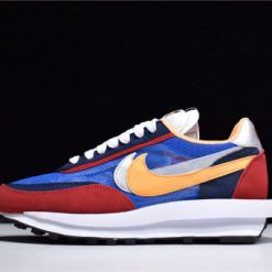 Sacai x Nike LD Waffle Blue Multi BV0073 400 high-quality replica sneakers showcasing a unique blue and multi-colored design, featuring a stylish blend of textures and materials for a trendy look.