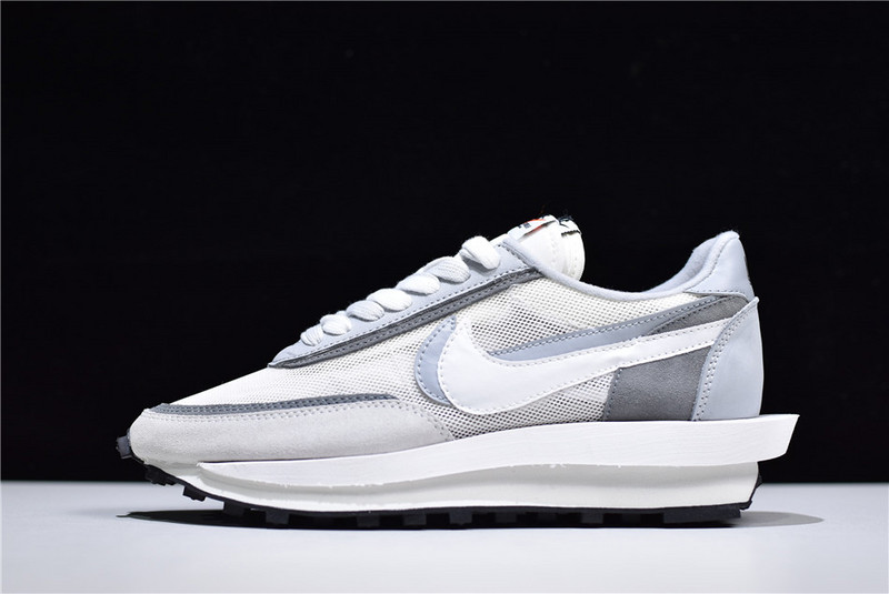 Sacai x Nike LD Waffle Summit White replica sneakers featuring a sleek multi-layered design, premium materials, and an iconic silhouette, perfect for sneaker enthusiasts and collectors.