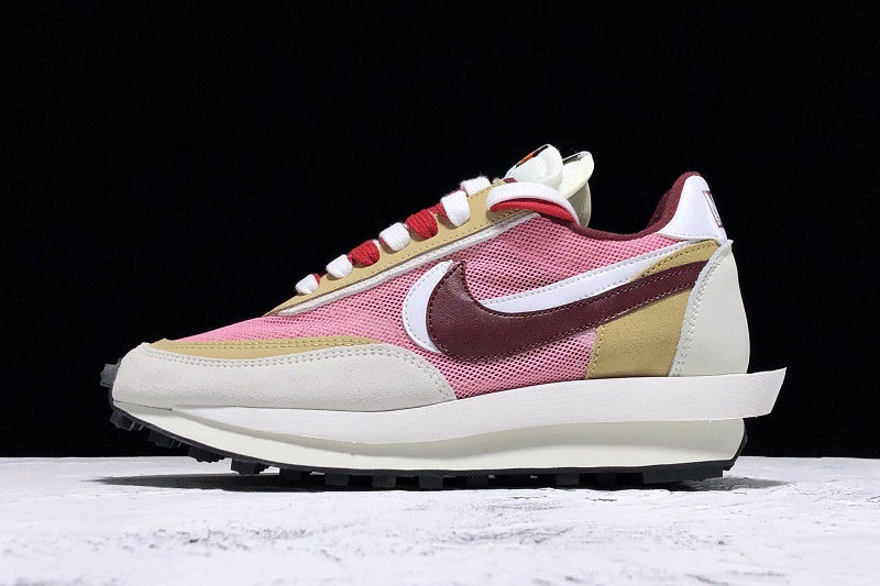Sacai x Nike LVD Waffle Daybreak replica sneakers featuring a layered design, unique color palette, and premium materials, showcasing their stylish and high-quality craftsmanship.