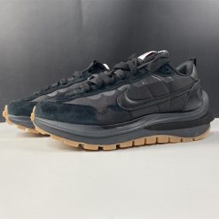 Sacai X Nike Vapor Waffle Black Gum replica sneakers showcasing a sleek black upper with gum sole accents, perfect for sneaker enthusiasts and collectors seeking high-quality replicas.