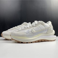 Sacai x Nike Vapor Waffle White Sail replica sneakers featuring a sleek design with layered materials, perfect for sneaker enthusiasts seeking high-quality alternatives.