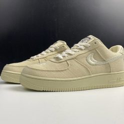 Stussy x Nike Air Force 1 Low Fossil Stone featuring a premium design, perfect for sneaker enthusiasts seeking high-quality replica sneakers.