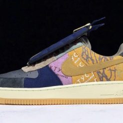 High-quality replica sneakers Travis Scott x Nike Air Force 1 Low Cactus Jack, showcasing premium materials and detailed design, ideal for sneaker enthusiasts seeking stylish footwear.