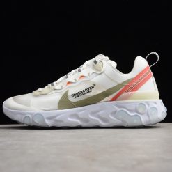 Undercover X Nike React Element 87 AQ1813 339 replica sneakers showcasing a sleek, futuristic design with translucent upper and signature Nike React cushioning, perfect for fashion-forward shoe enthusiasts.