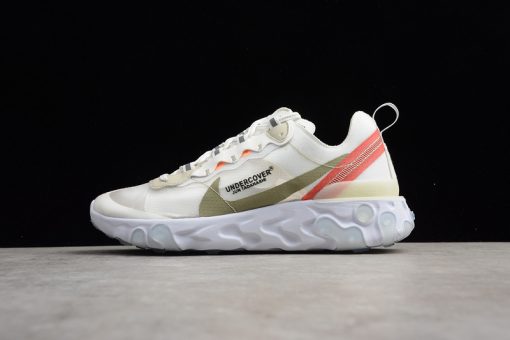SEO Alt Text: "High-quality replica sneakers featuring the Undercover X Nike React Element 87 AQ1813 339 design, showcasing a unique translucent upper, cushioned sole, and stylish silhouette perfect for any casual outfit."
