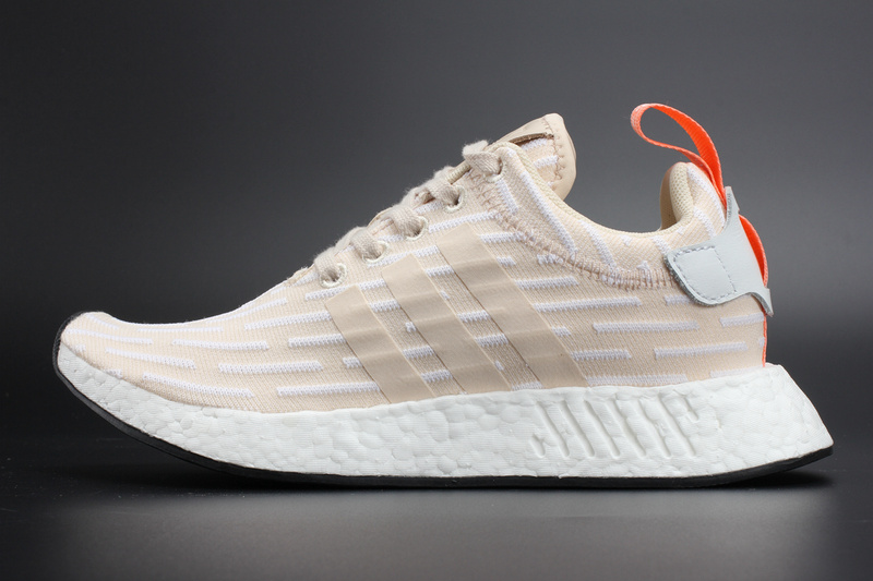 High-quality replica sneakers featuring the WMNS Adidas NMD R2 in Linen White, showcasing its stylish design and comfortable fit.