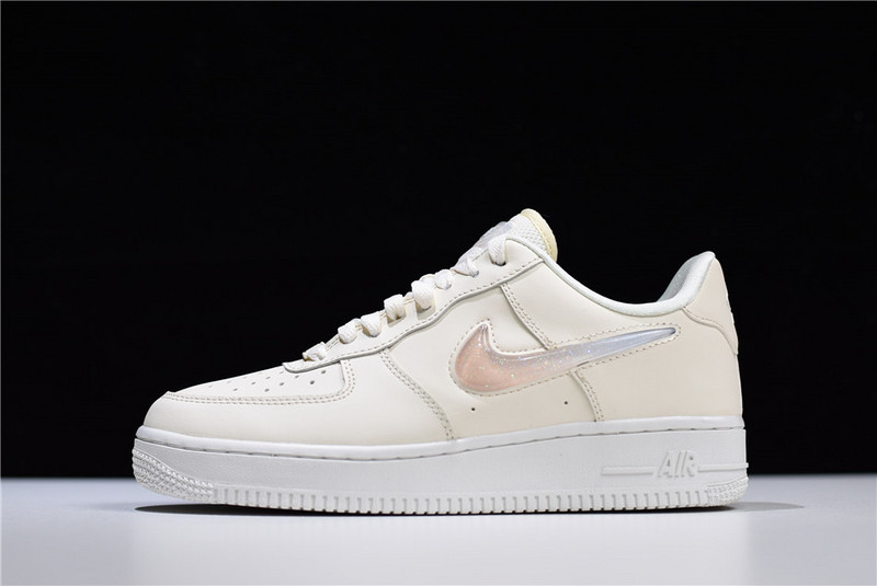 WMNS Nike Air Force 1 Low Jelly Puff in Pale Ivory AH6827 100, featuring a stylish and modern design, perfect as high-quality replica sneakers for women. These shoes showcase a soft, jelly-like upper and classic Air Force 1 silhouette, ideal for casual wear.